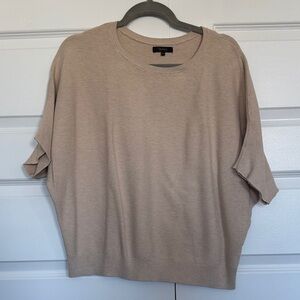 Quince Lightweight Cotton Cashmere Link-Stitch Dolman Sweater size XL
